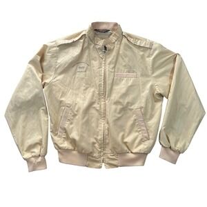 VTG Pla-Jac Dunbrooke‎ Tan Bomber Jacket Times Publishing Comp Mens 44-46 L 80s